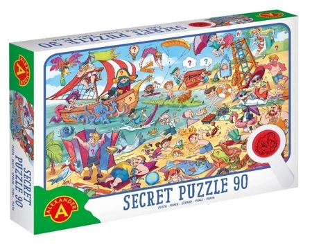 Puzzle 90 obserwacyjne z lupą - Plaża ALEX - Alexander