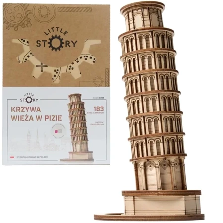 Puzzle Drewniane 3D Krzywa Wieża w Pizie - Little Story