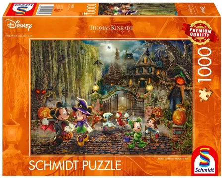 Puzzle PQ 1000 Myszka Miki&Minnie na Halloween G3 - Schmidt