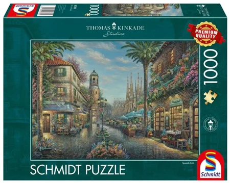 Puzzle PQ 1000 THOMAS KINKADE Hiszpańska uliczka - Schmidt