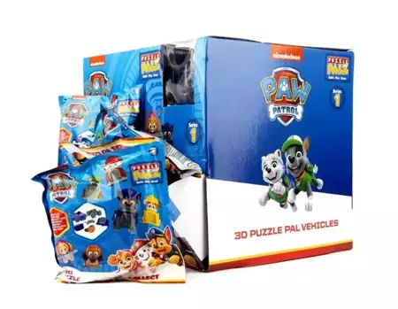 Puzzle Palz figurki gumki pojazd Psi Patrol mix - Pro Kids