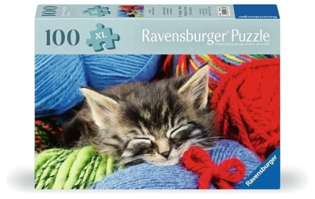 Puzzle XL 100 Kot z włóczką - Ravensburger