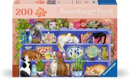 Puzzle XL 200 Koty na półce - Ravensburger