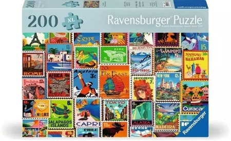 Puzzle XL 200 Znaczki pocztowe - Ravensburger