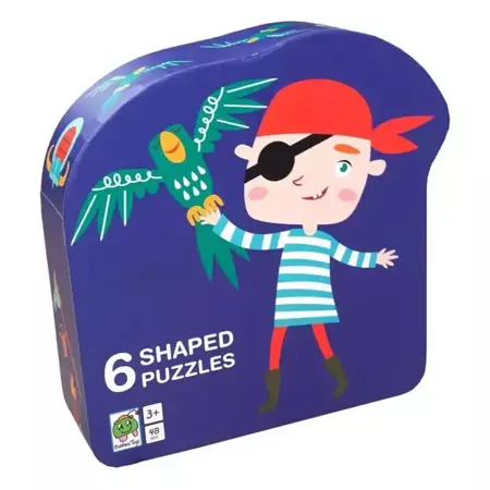 Puzzle dla dzieci w ozdobnym pudełku Pirat - Barbo Toys