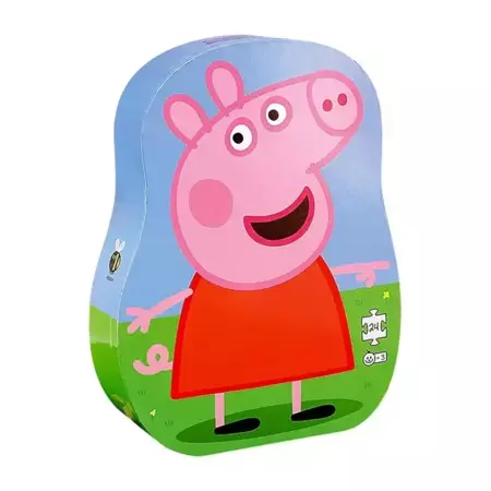 Puzzle dla dzieci w ozdobnym pudełku Świnka Peppa - Barbo Toys