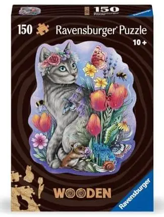 Puzzle drewniane 150 Kot - Ravensburger