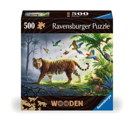 Puzzle drewniane 500 Tygrys - Ravensburger