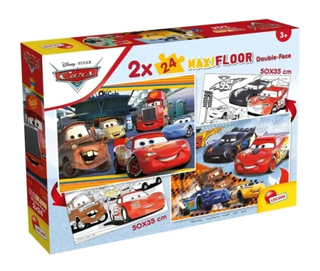 Puzzle dwustronne Maxi 2x24 Cars - Lisciani