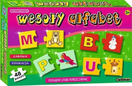 Puzzle edukacyjne Wesoły alfabet - Sellmar