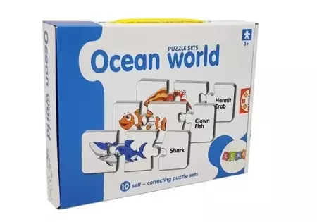 Puzzle edukacyjne ocean 10el - Leantoys