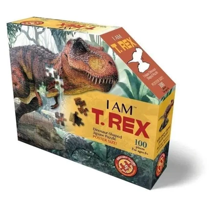 Puzzle konturowe 100 I am - T-Rex - Madd Capp