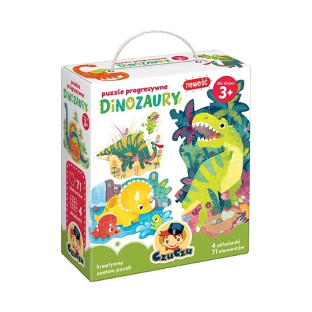 Puzzle progresywne Dinozaury CzuCzu - Bright Junior Media Justyna Han