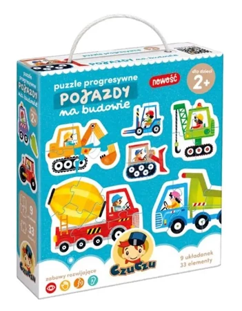 Puzzle progresywne Pojazdy na budowie - Bright Junior Media