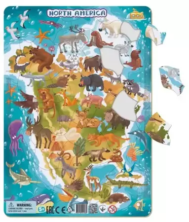 Puzzle ramkowe 53 Ameryka Północna - Dodo