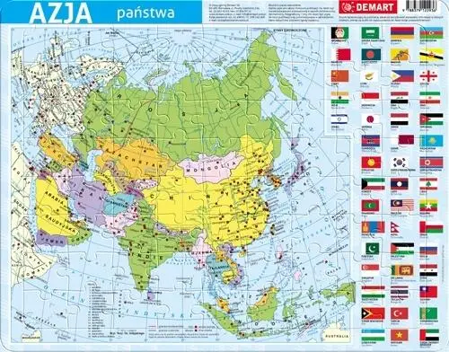 Puzzle ramkowe - Azja polityczna - Opracowanie zbiorowe