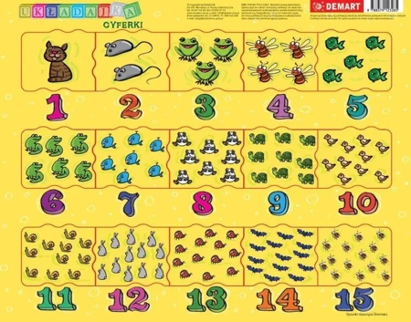 Puzzle ramkowe - Cyferki dla dzieci - Opracowanie zbiorowe