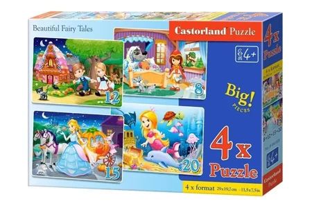 Puzzle x 4 - Beautiful Fairy Tales CASTOR - Castorland