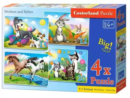 Puzzle x 4 - Mothers and Babies CASTORLAND