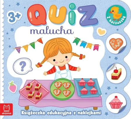 Quiz malucha. Książeczka edukacyjna z naklejkami.. - Katarzyna Łanocha