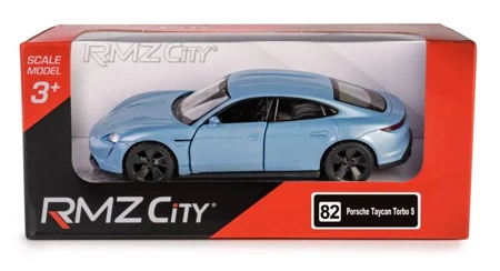 RMZ City Porsche Taycan Turbo S 2020 niebieski w skali 1:40 - Daffi