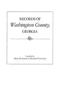 Records of Washington County, Georgia - Lamar Marie De