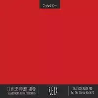 Red Scrapbook Paper Pad 8x8 Decorative Scrapbooking Kit Collection for Cardmaking Gifts, DIY Crafts, Creative Projects, Solid Color Designer Paper - Crafty As Ever