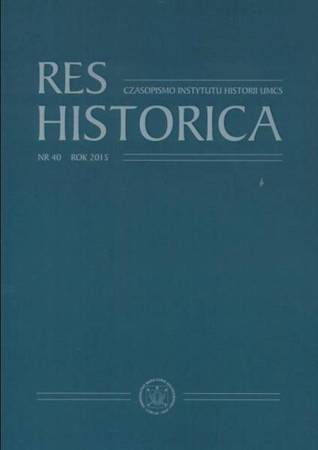 Res Historica T.40 - praca zbiorowa