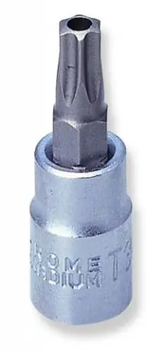 S08H225 Klucz wpustowy TORX z otworkiem i nasadką 1/4" L 37 mm Jonnesway T25