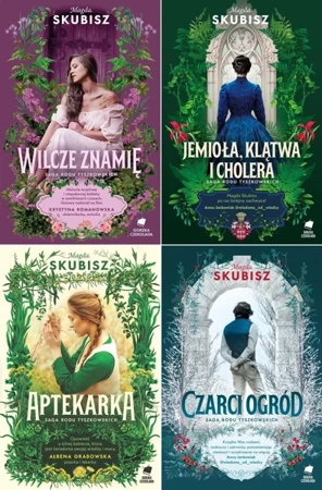 Saga rodu Tyszkowskich 1-4 Aptekarka + Czarci ogród + Jemioła+ Wilcze znami - Magda Skubisz