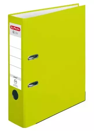 Segregator A4 8cm PP zielony neon Q file - HERLITZ