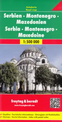 Serbia czarnogóra macedonia mapa 1:500 000 - Opracowanie zbiorowe