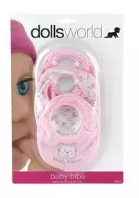 Śliniaczki dla lalek 3 sztuki - Dolls World