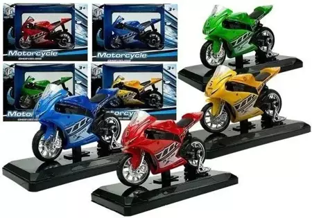 Sportowy motocykl z dzwiękiem 1:18 MIX - Leantoys