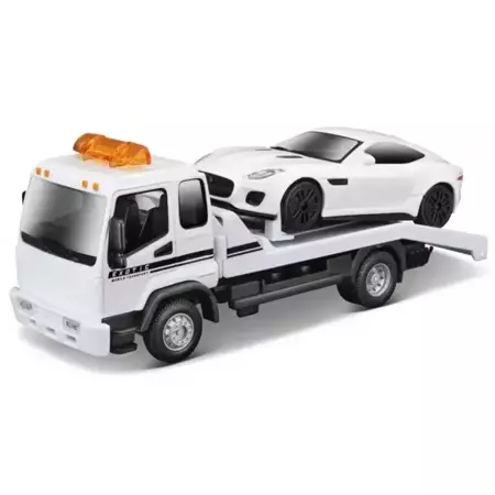 Str. Fire Tow Truck W Jaguar F-Type R 1:43 BBURAGO