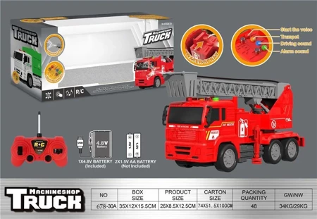 Straż R/C + ładowarka + leje wodą+ dźwięki - Ciuciubabka