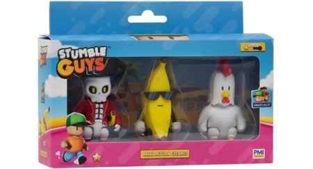 Stumble Guys Mini Action Figures 3 Pack B Banana Guy Chicken Capt Nohart - PMI Kids World