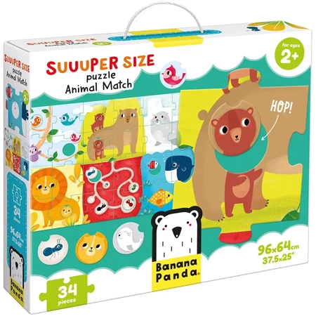 Suuuper Size Puzzle. Animal Match 2+ - Banana Panda