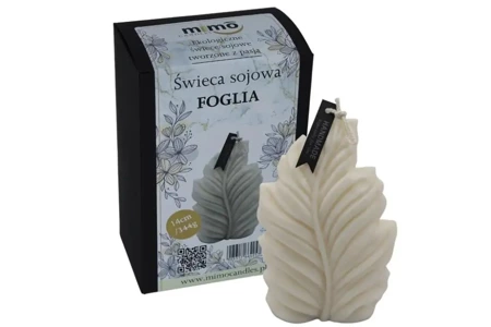 Świeczka naturalna wolnostojąca z sojowa Foglia - MiMoCandles