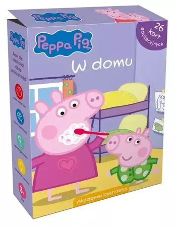 Świnka Peppa. W domu. Karty edukacyjne w pudełku