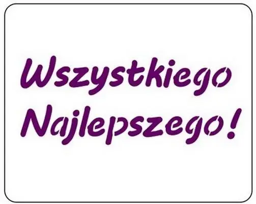 Szablon zmywalny Wszystkiego Najlepszego 12x15cm - Galeria Hobby