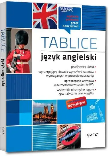 Tablice: język angielski (+ rozmówki) GREG - Jacek Paciorek, Małgorzata Dagmara Wyrwińska, Mał