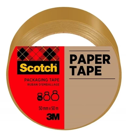 Taśma pakowa papierowa brązowa 50mmx50m - Scotch