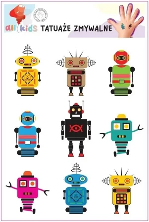 Tatuaże zmywalne dla dzieci Roboty - All4Kids