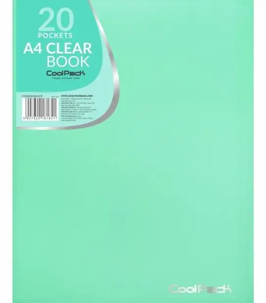 Teczka clear book A4 Coolpack Pastel 20 koszulek mięta - PATIO