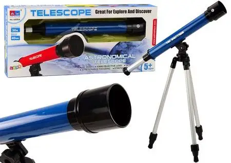 Teleskop edukacyjny niebieski - Leantoys