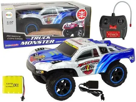 Truck Monster R/C 1:12 biały - Leantoys