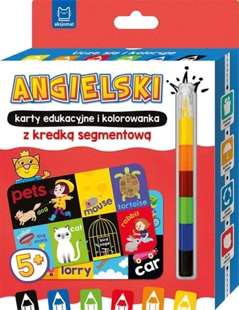 Uczę się i koloruję 5+ Angielski. Karty edukacyjne - Agnieszka Bator