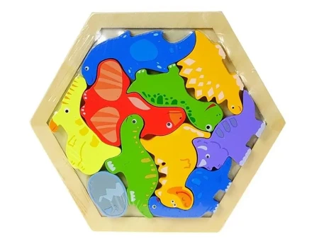 Układanka drewniana puzzle dinozaury - ADAR