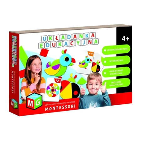 Układanka edukacyjna Montessori Papuga - MULTIGRA